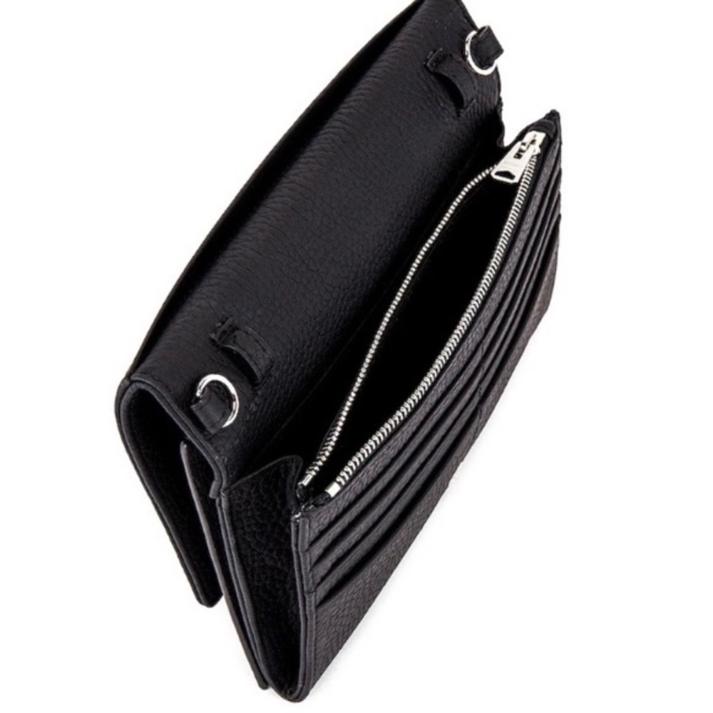All Saints Fetch Leather/Chain Crossbody Wallet - Picture 4 of 16